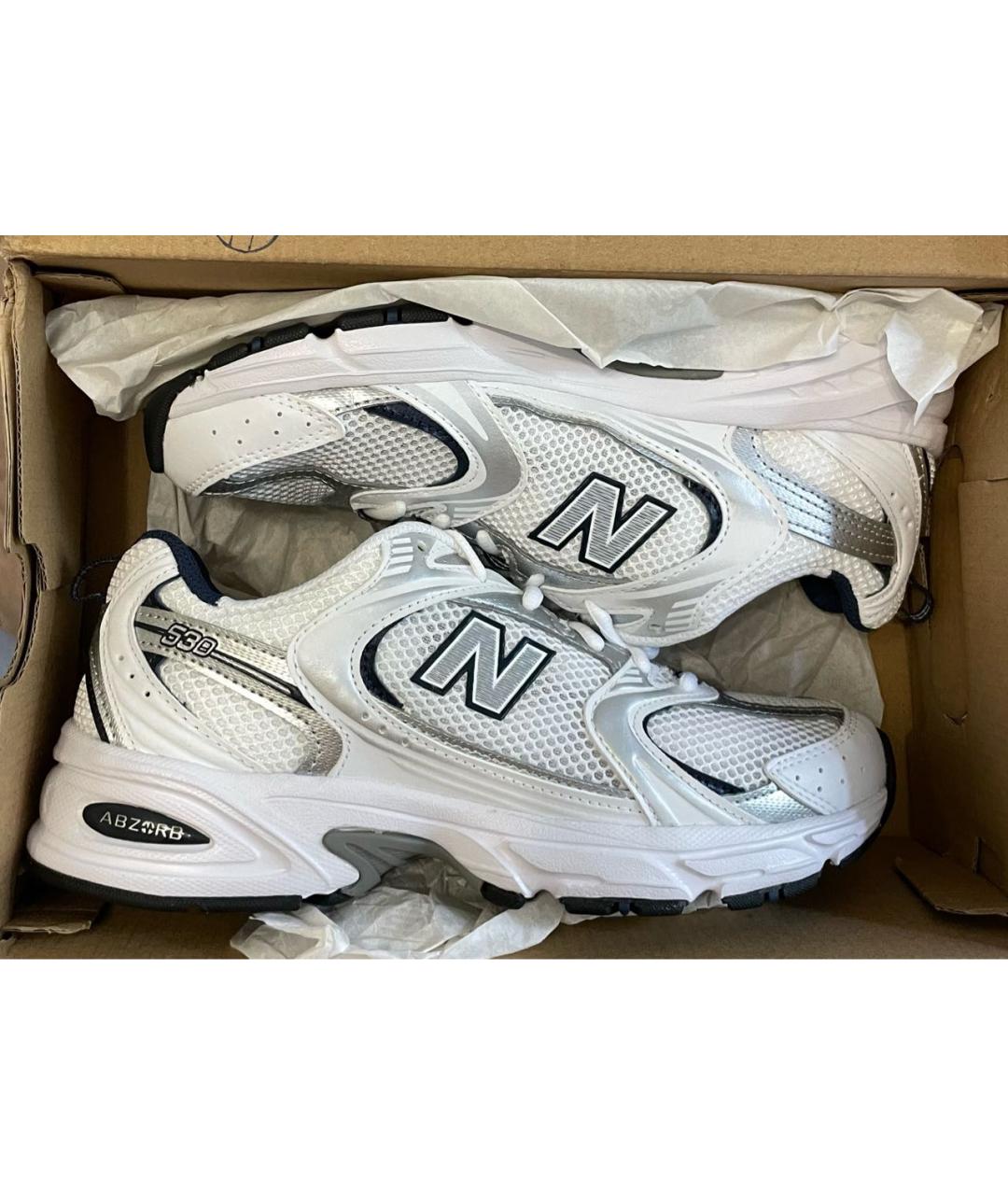 NEW BALANCE Белые текстильные низкие кроссовки / кеды, фото 7