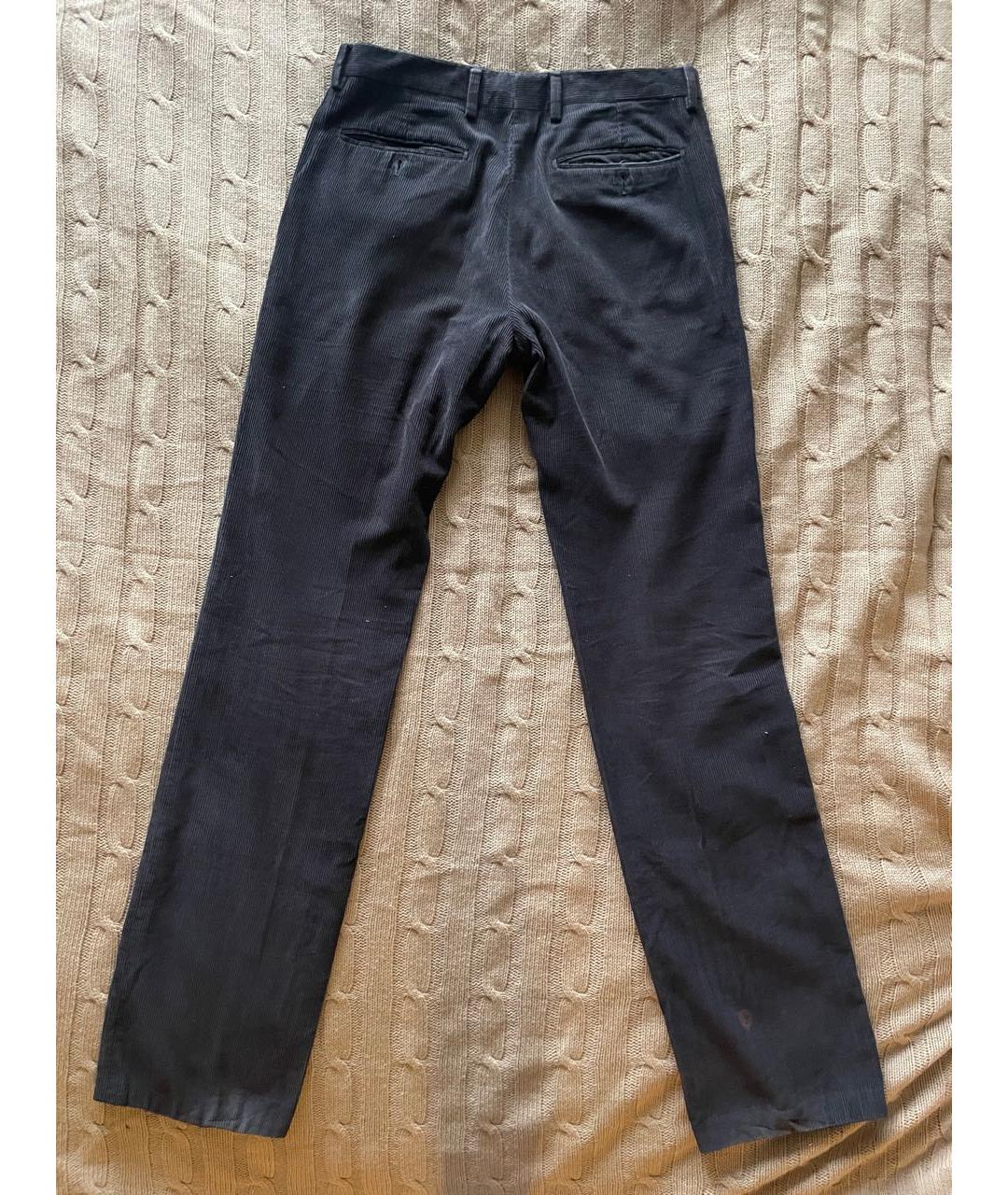 DOLCE&GABBANA Коричневые хлопковые классические брюки, фото 2