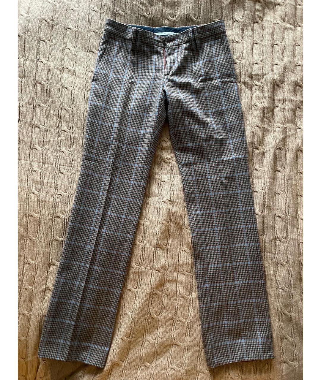 DOLCE&GABBANA Коричневые шерстяные классические брюки, фото 5