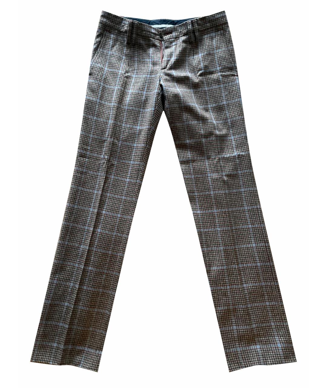 DOLCE&GABBANA Коричневые шерстяные классические брюки, фото 1