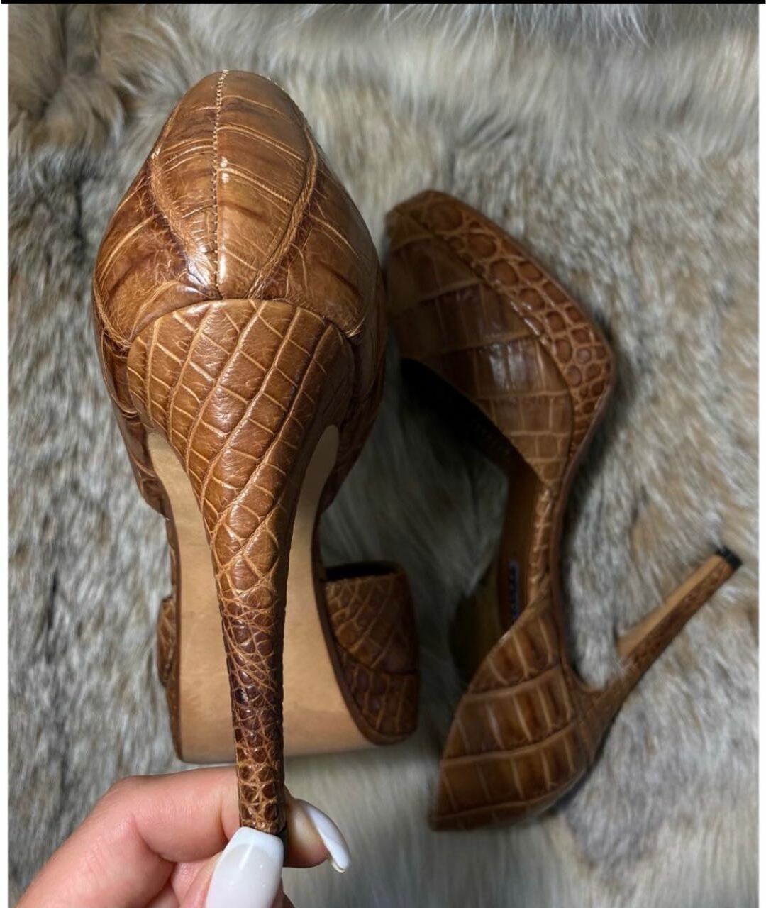 RALPH LAUREN Коричневые туфли из экзотической кожи, фото 2