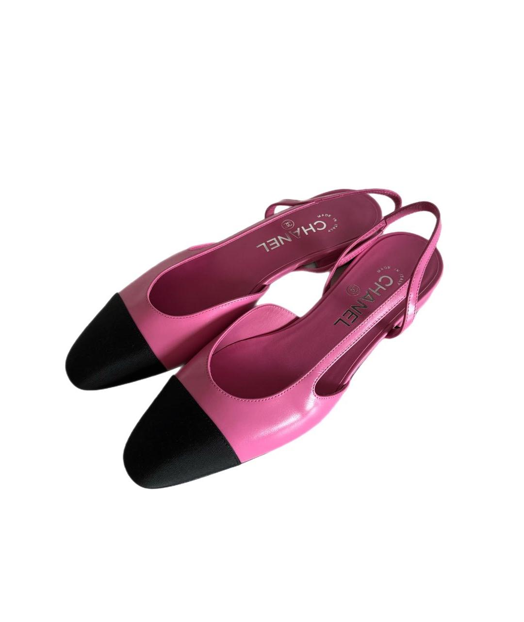 CHANEL PRE-OWNED Розовые кожаные туфли, фото 1