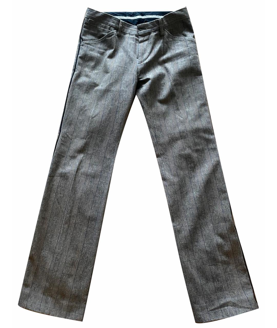 DOLCE&GABBANA Коричневые хлопковые классические брюки, фото 1