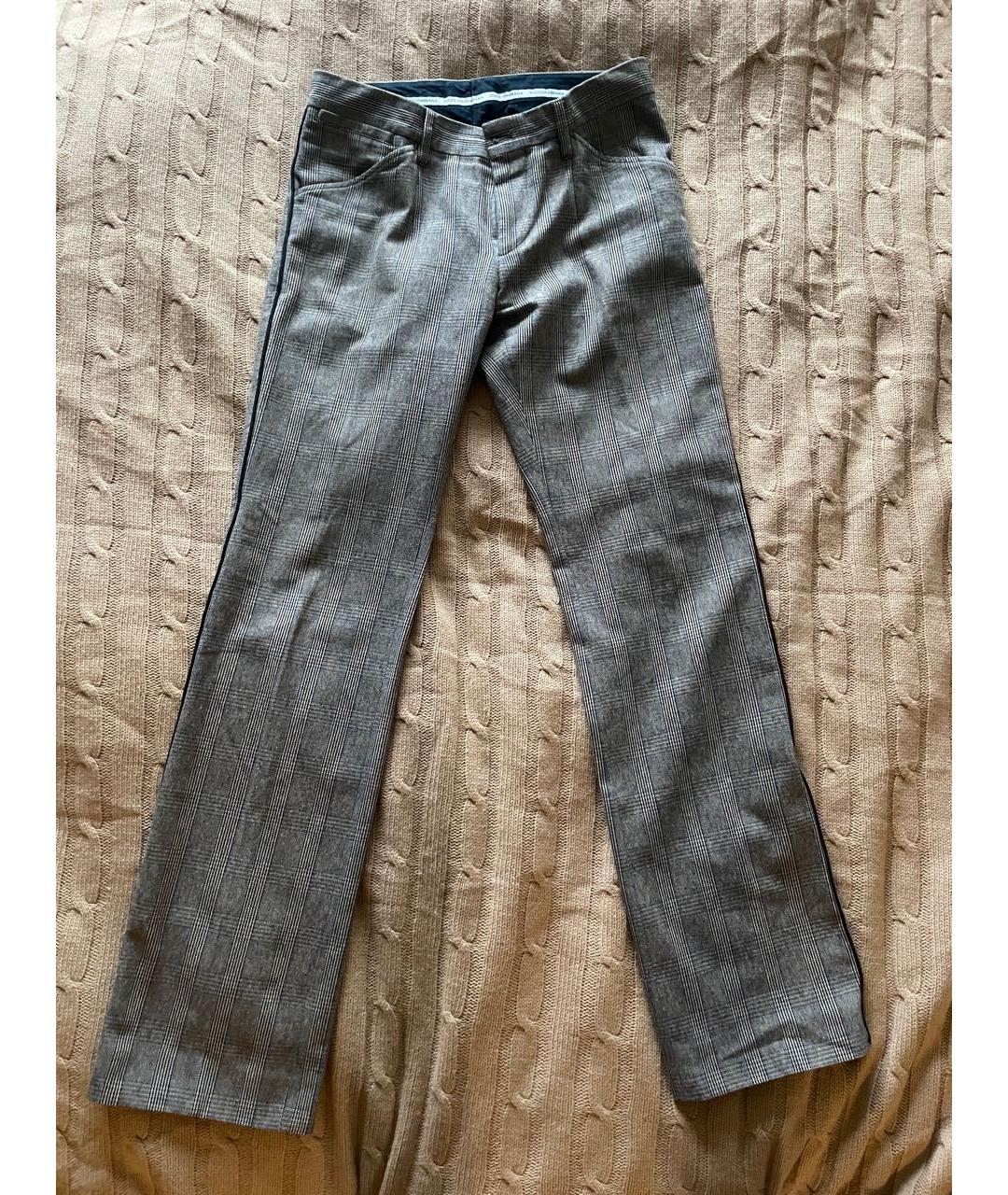 DOLCE&GABBANA Коричневые хлопковые классические брюки, фото 5