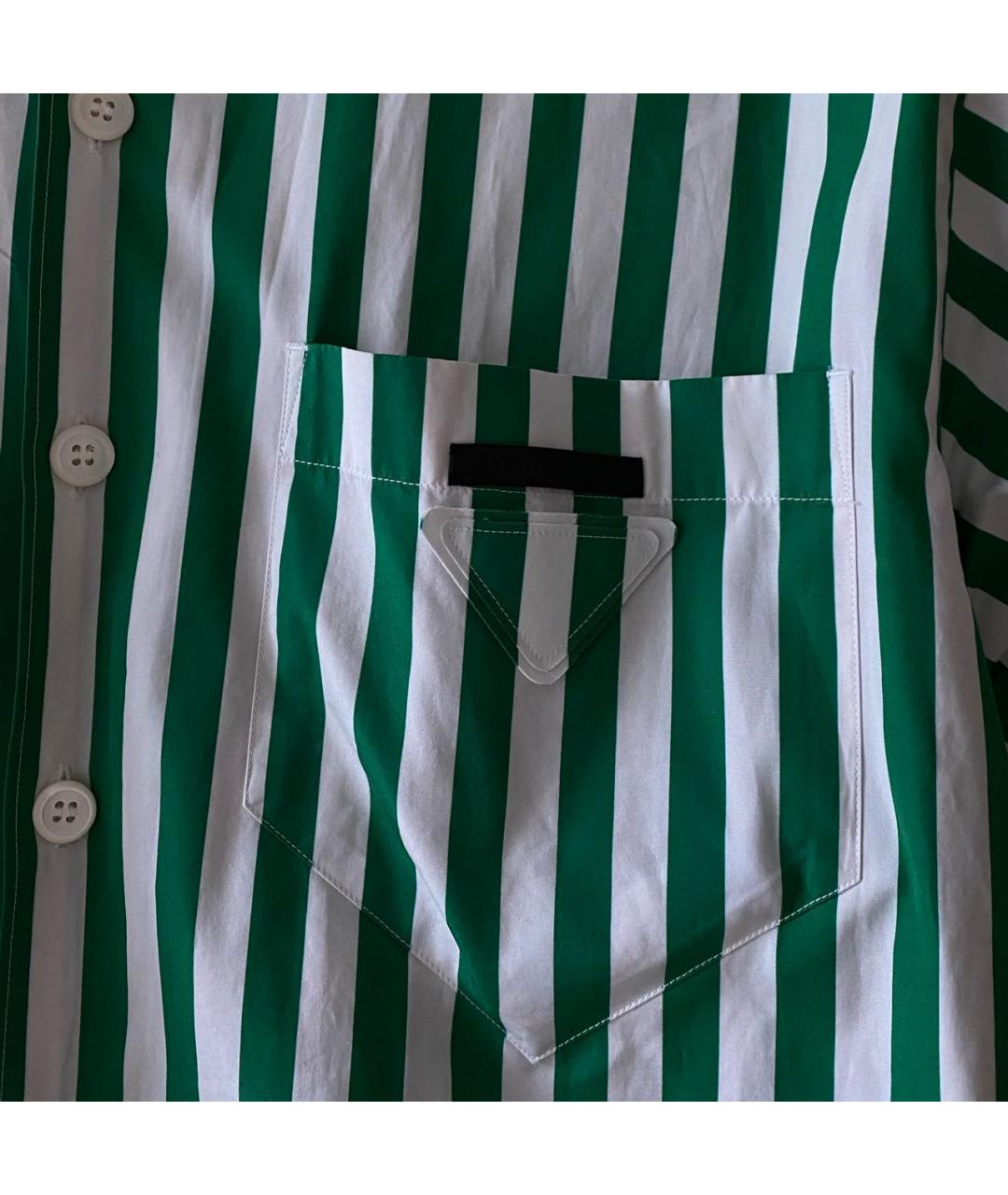 PRADA Зеленая хлопковая кэжуал рубашка, фото 4