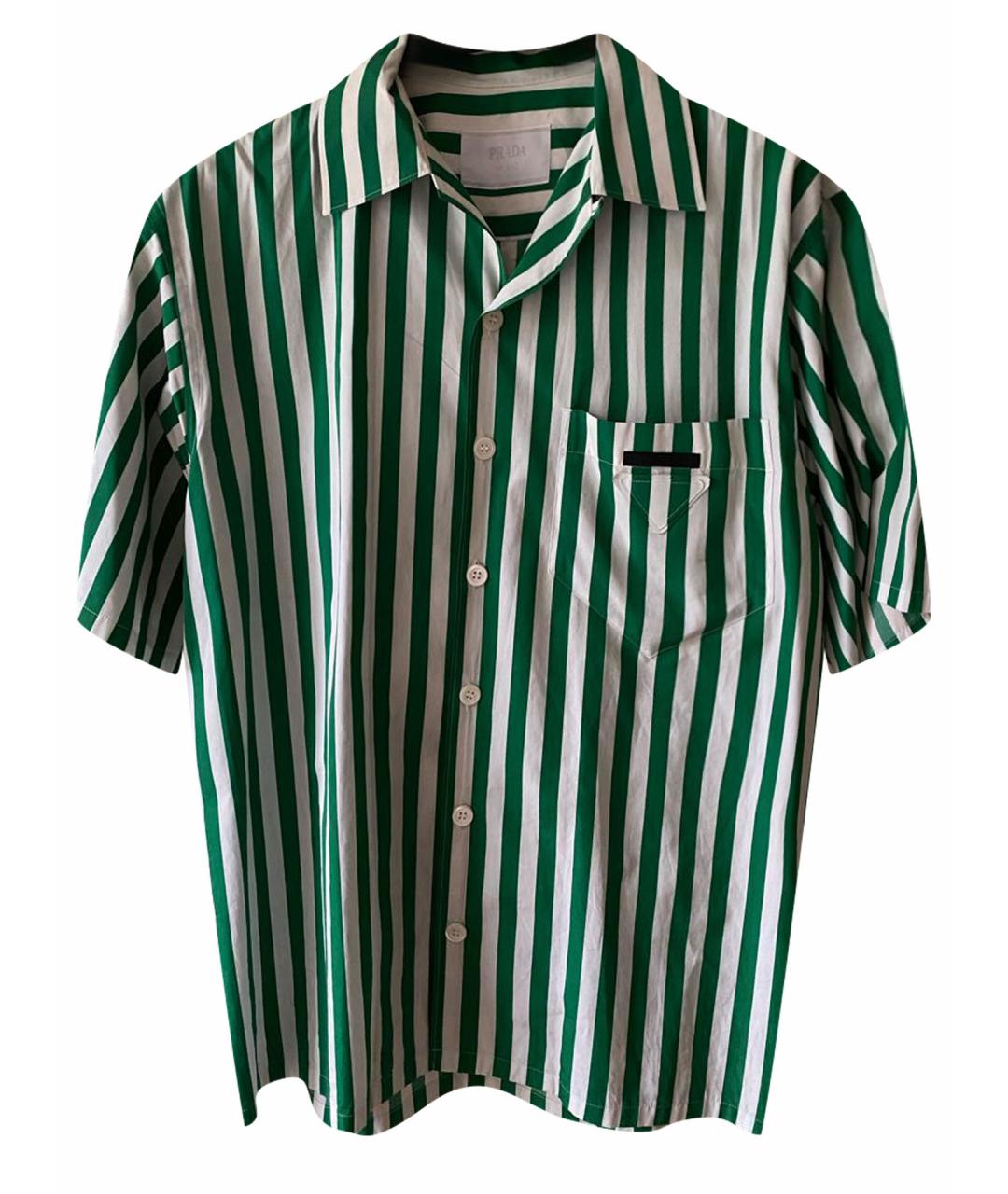 PRADA Зеленая хлопковая кэжуал рубашка, фото 1