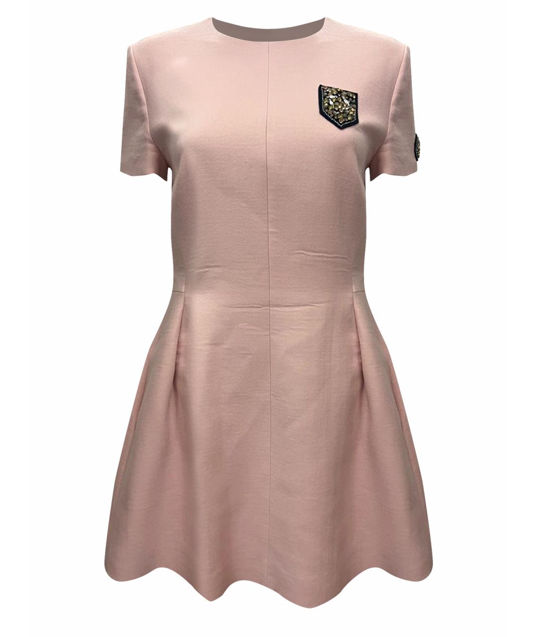 CHRISTIAN DIOR PRE-OWNED Розовое шерстяное коктейльное платье, фото 1