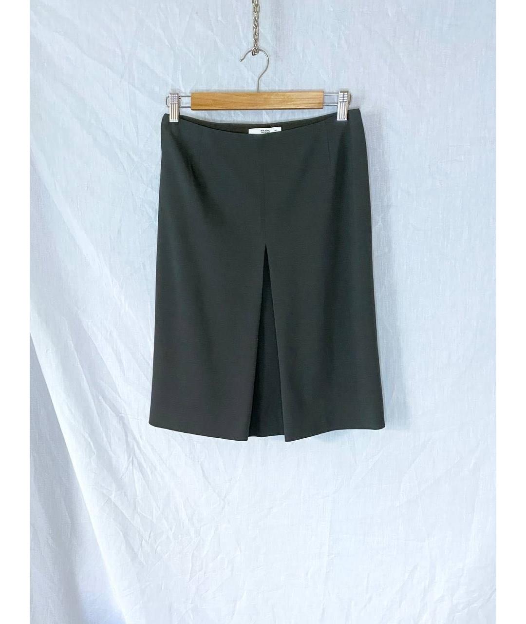 PRADA Зеленая вискозная юбка мини, фото 6