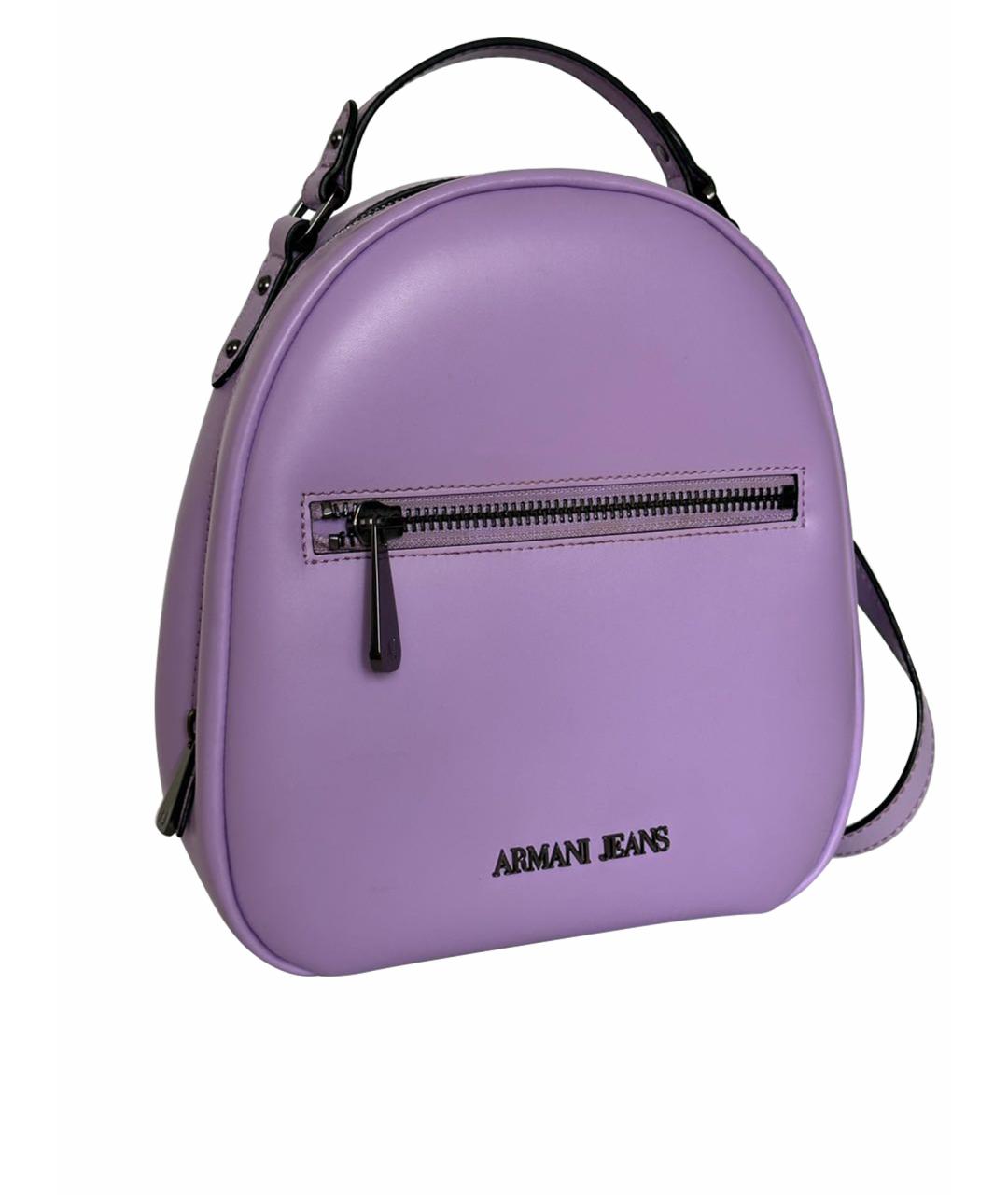 ARMANI JEANS Фиолетовый рюкзак из искусственной кожи, фото 1
