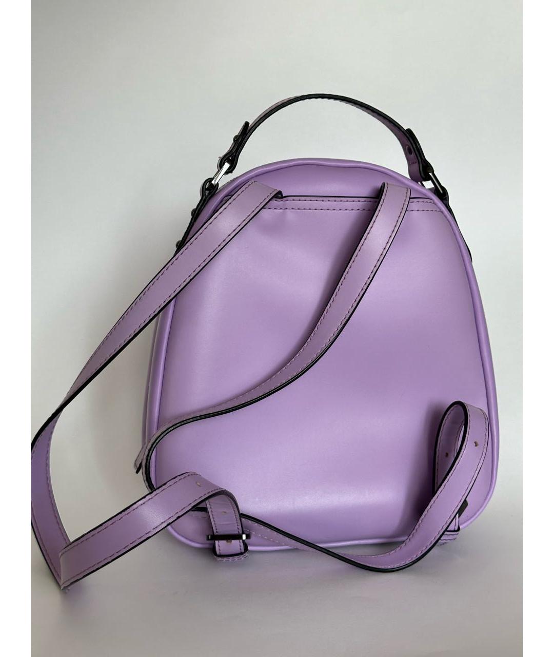 ARMANI JEANS Фиолетовый рюкзак из искусственной кожи, фото 3