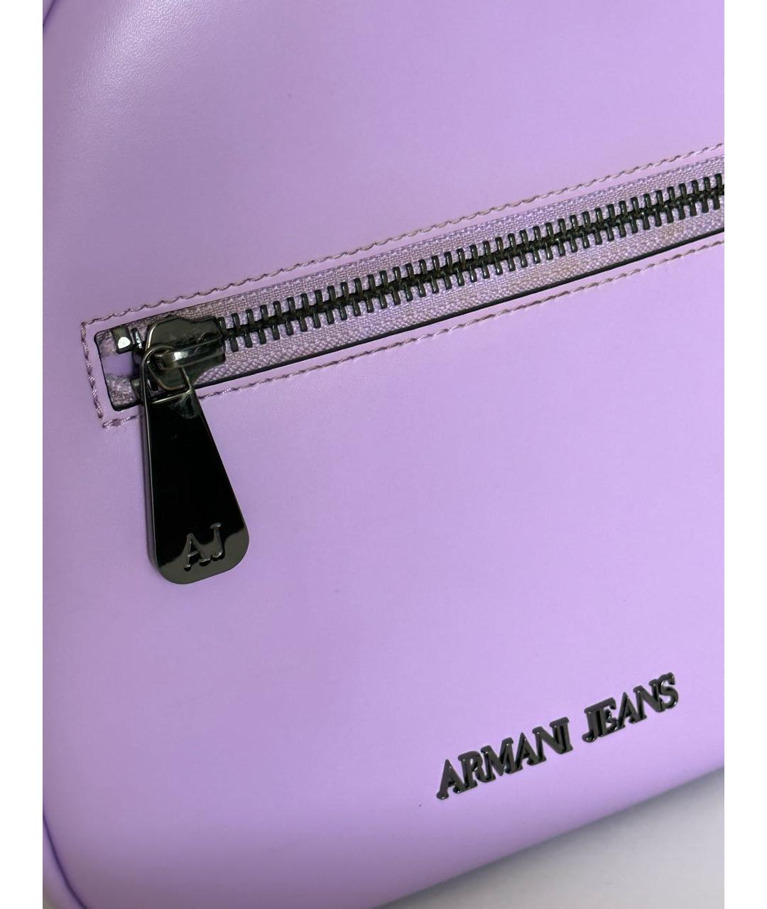 ARMANI JEANS Фиолетовый рюкзак из искусственной кожи, фото 5