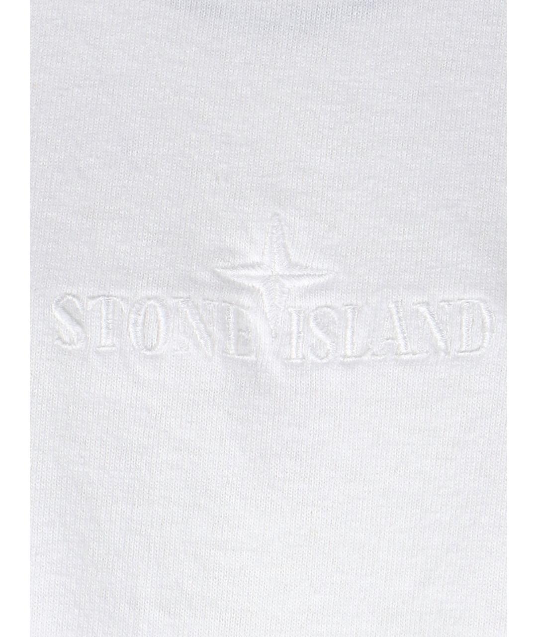 STONE ISLAND Белая футболка, фото 5