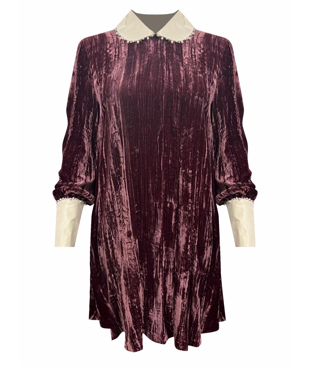 MIU MIU Бордовое велюровое платье, фото 1