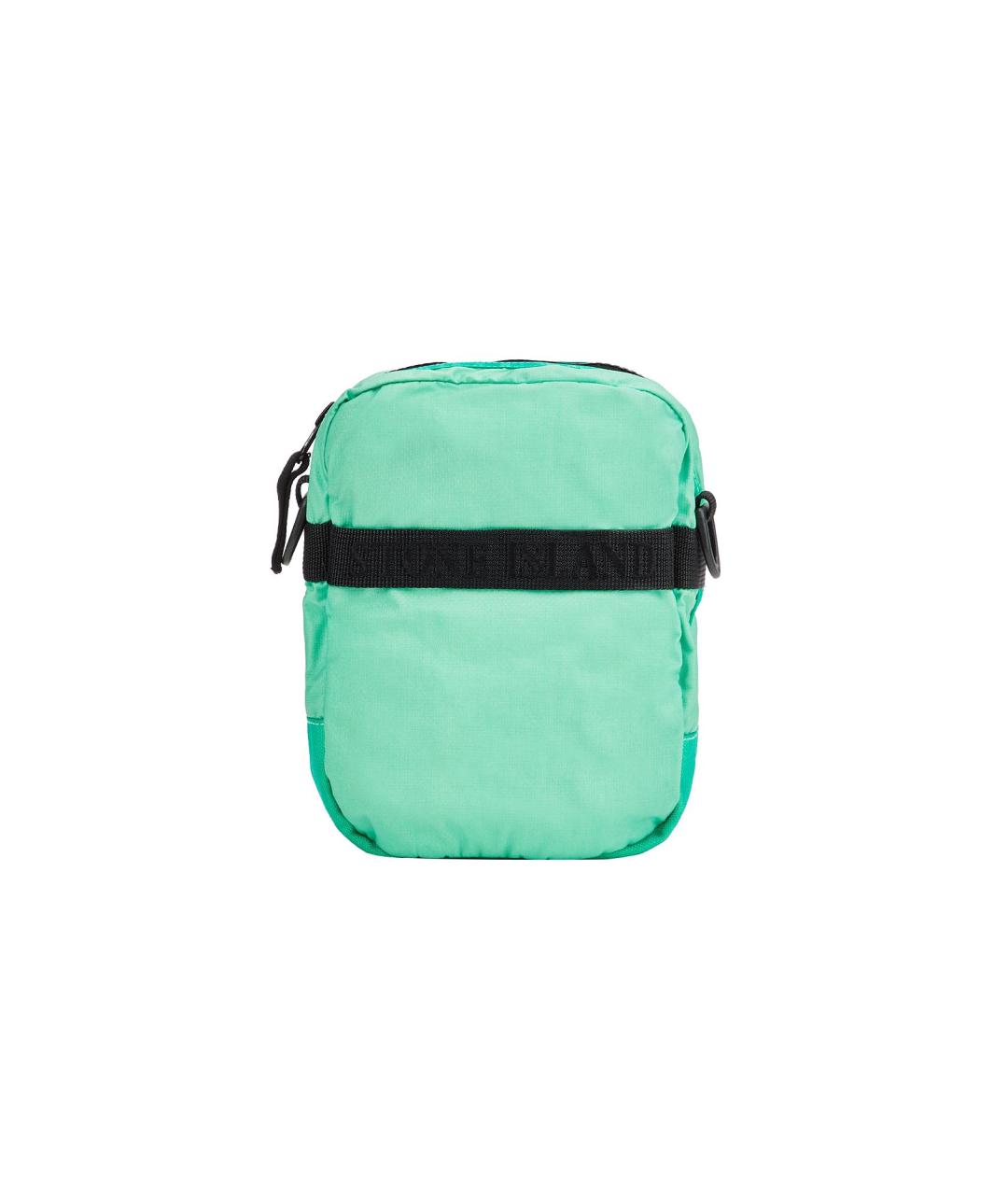 STONE ISLAND Зеленая синтетическая сумка на плечо, фото 2