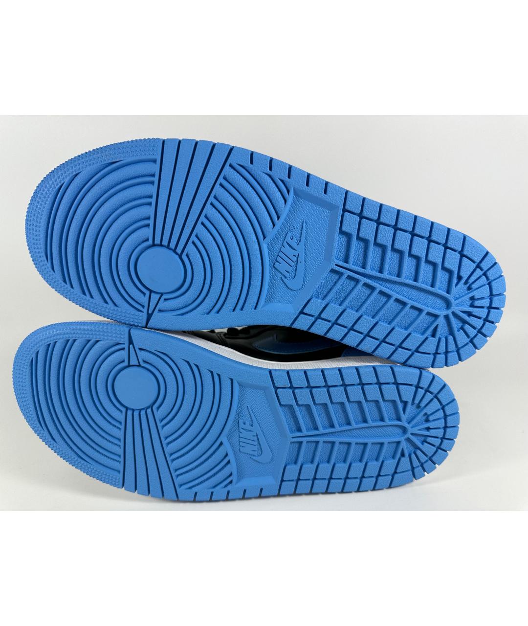 JORDAN Голубые низкие кроссовки / кеды из искусственной кожи, фото 5