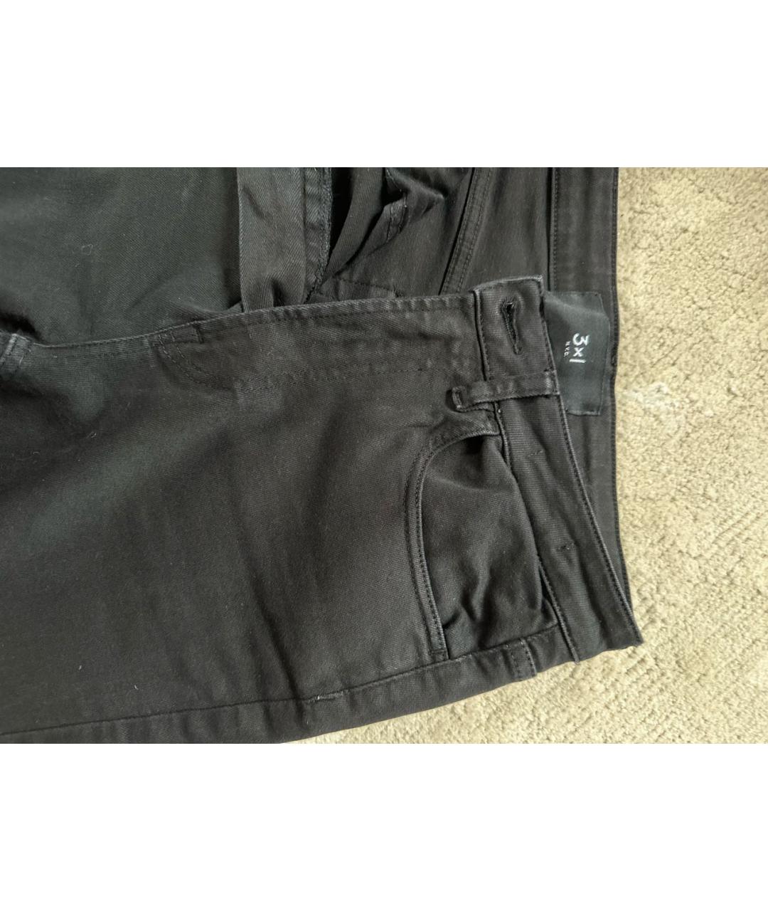 3X1 Черные хлопковые джинсы клеш, фото 4