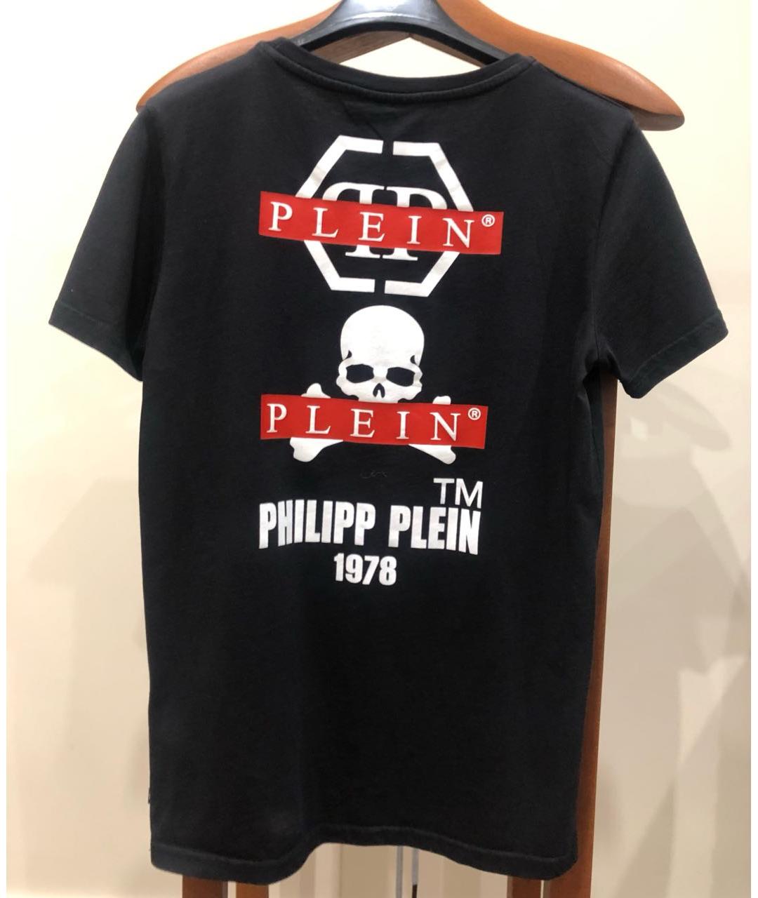 PHILIPP PLEIN JUNIOR Черная хлопковая детская футболка, фото 2
