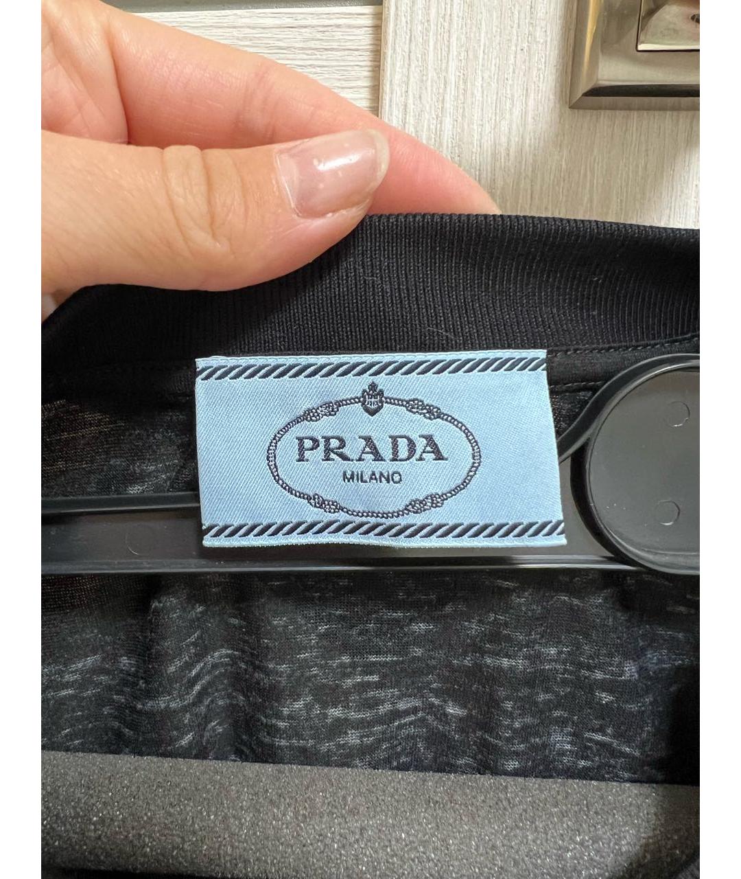 PRADA Черное хлопковое повседневное платье, фото 5