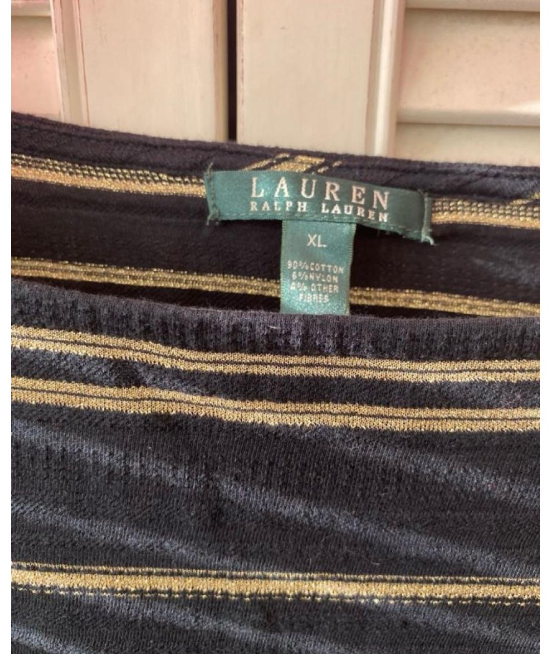 RALPH LAUREN Черный хлопковый джемпер / свитер, фото 3