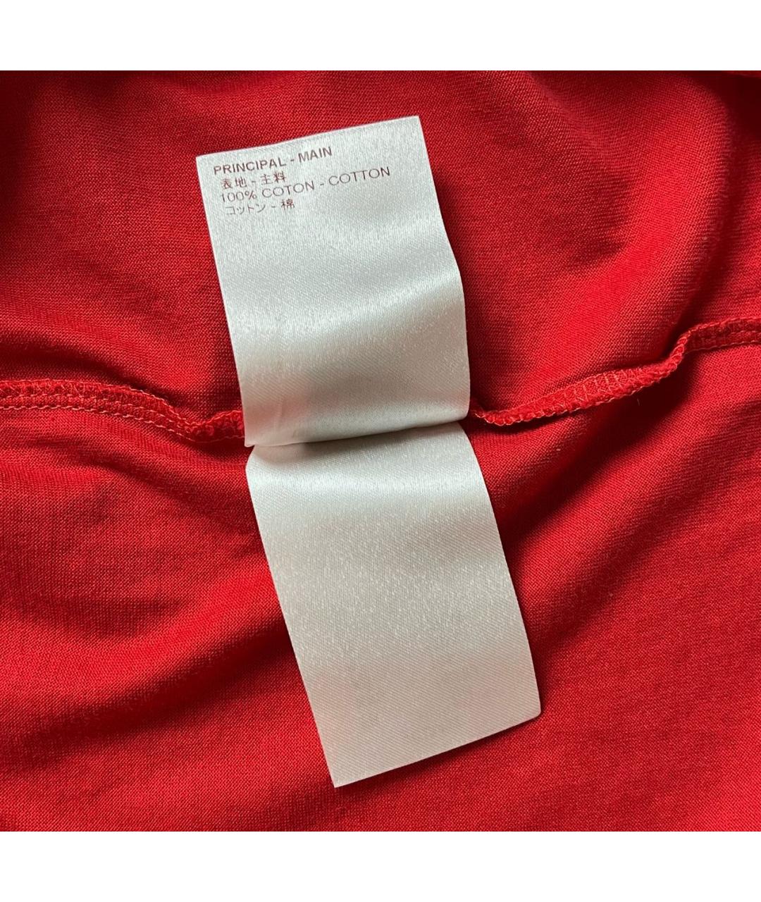 LOUIS VUITTON PRE-OWNED Красная хлопковая футболка, фото 6