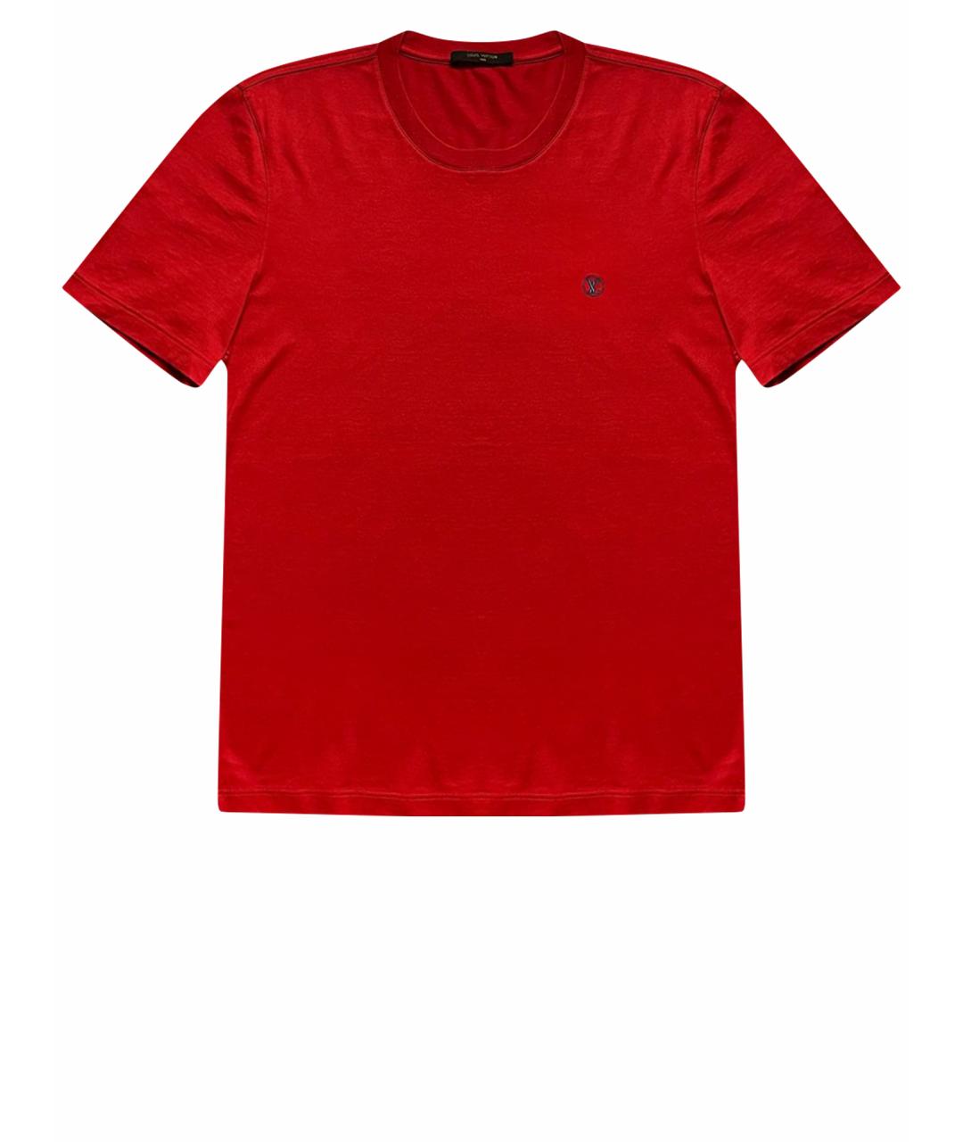 LOUIS VUITTON PRE-OWNED Красная хлопковая футболка, фото 1