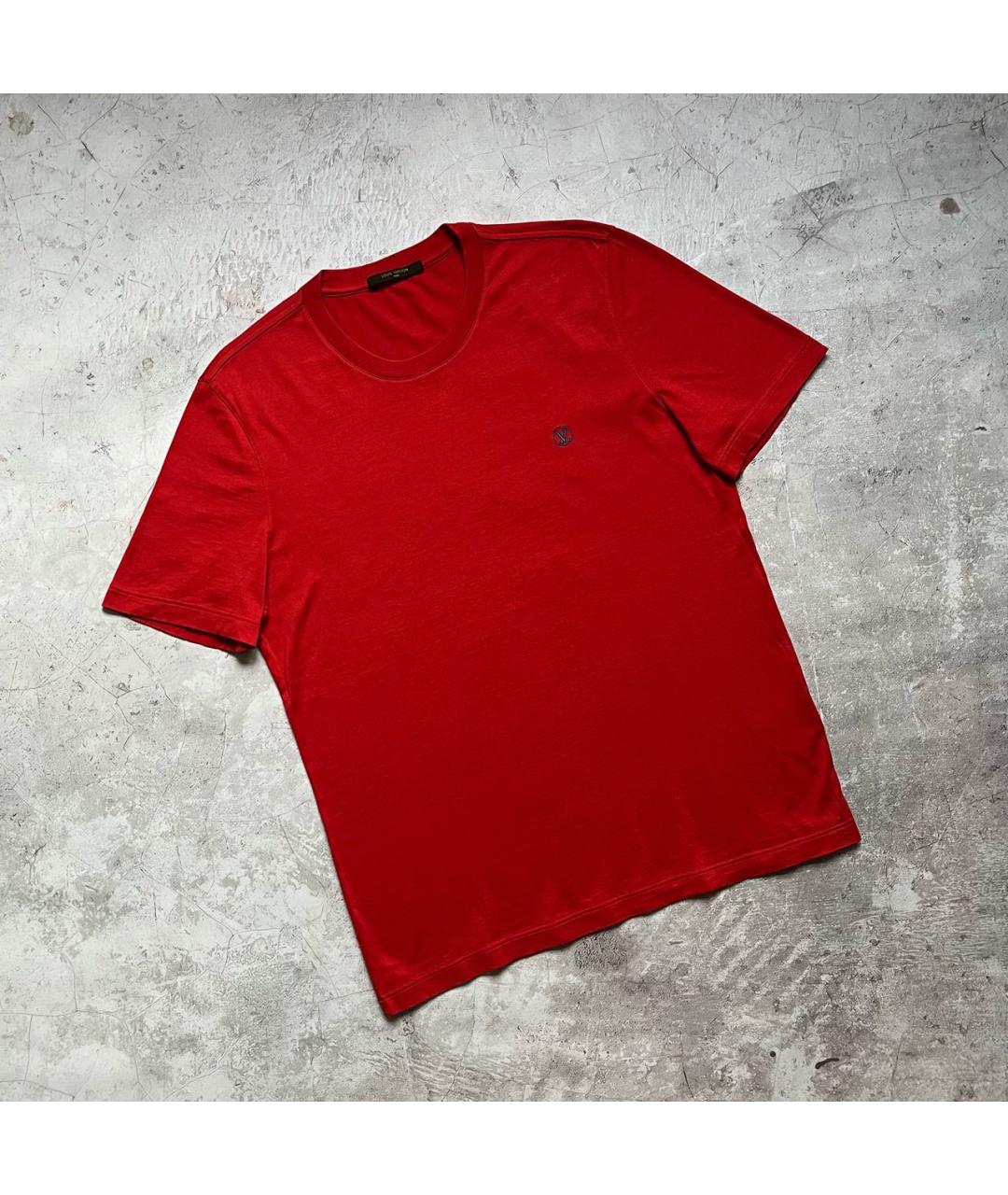 LOUIS VUITTON PRE-OWNED Красная хлопковая футболка, фото 8