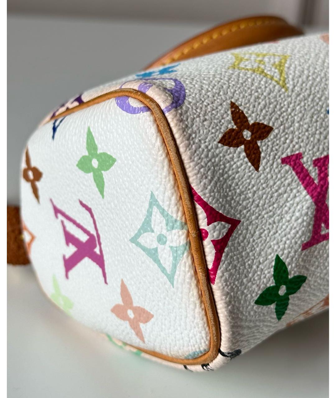 LOUIS VUITTON Белая сумка с короткими ручками из искусственной кожи, фото 6