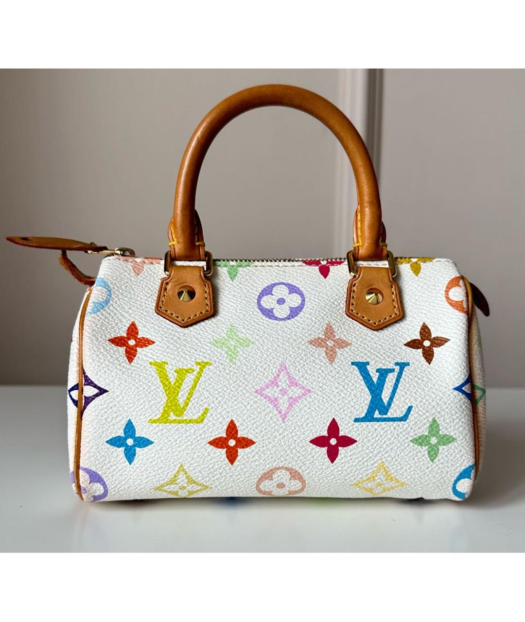 LOUIS VUITTON Белая сумка с короткими ручками из искусственной кожи, фото 9