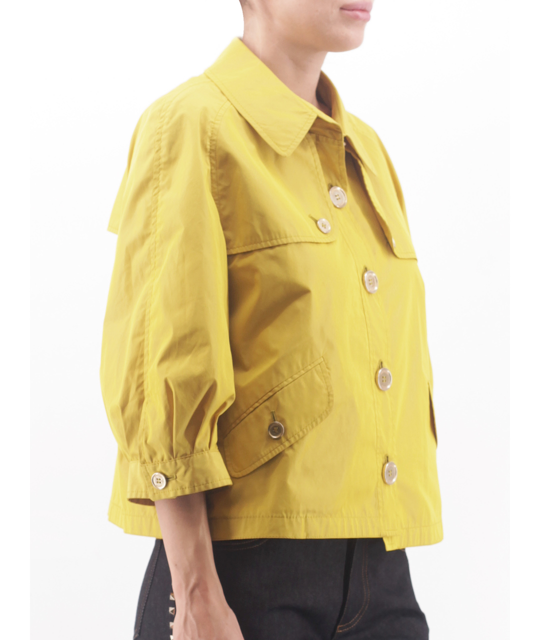 BURBERRY Желтый полиэстеровый жакет/пиджак, фото 2