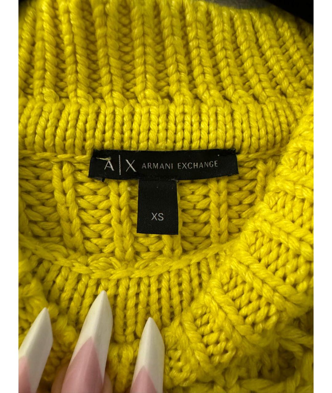 ARMANI EXCHANGE Желтый джемпер / свитер, фото 3