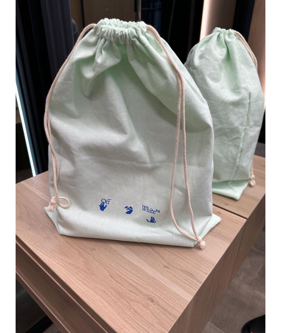 OFF-WHITE Бежевая сумка с короткими ручками из лакированной кожи, фото 7