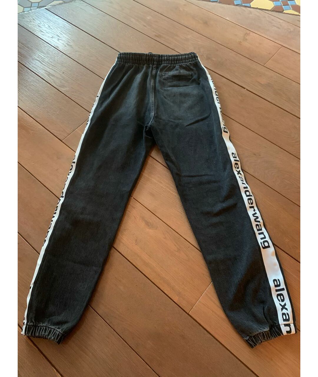 ALEXANDER WANG Черные хлопко-полиэстеровые прямые джинсы, фото 2
