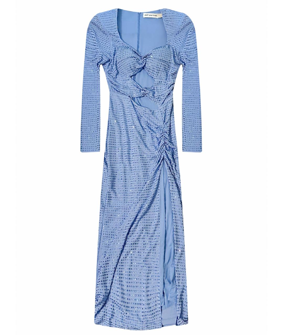 SELF-PORTRAIT Голубое коктейльное платье, фото 1