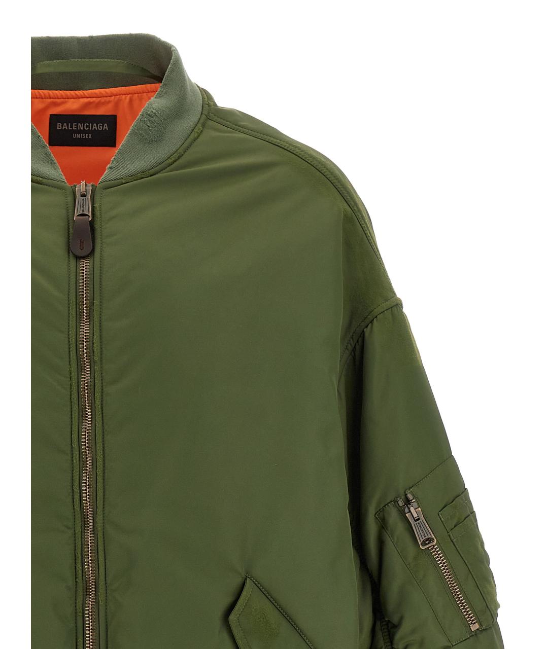 BALENCIAGA Зеленая полиамидовая куртка, фото 3