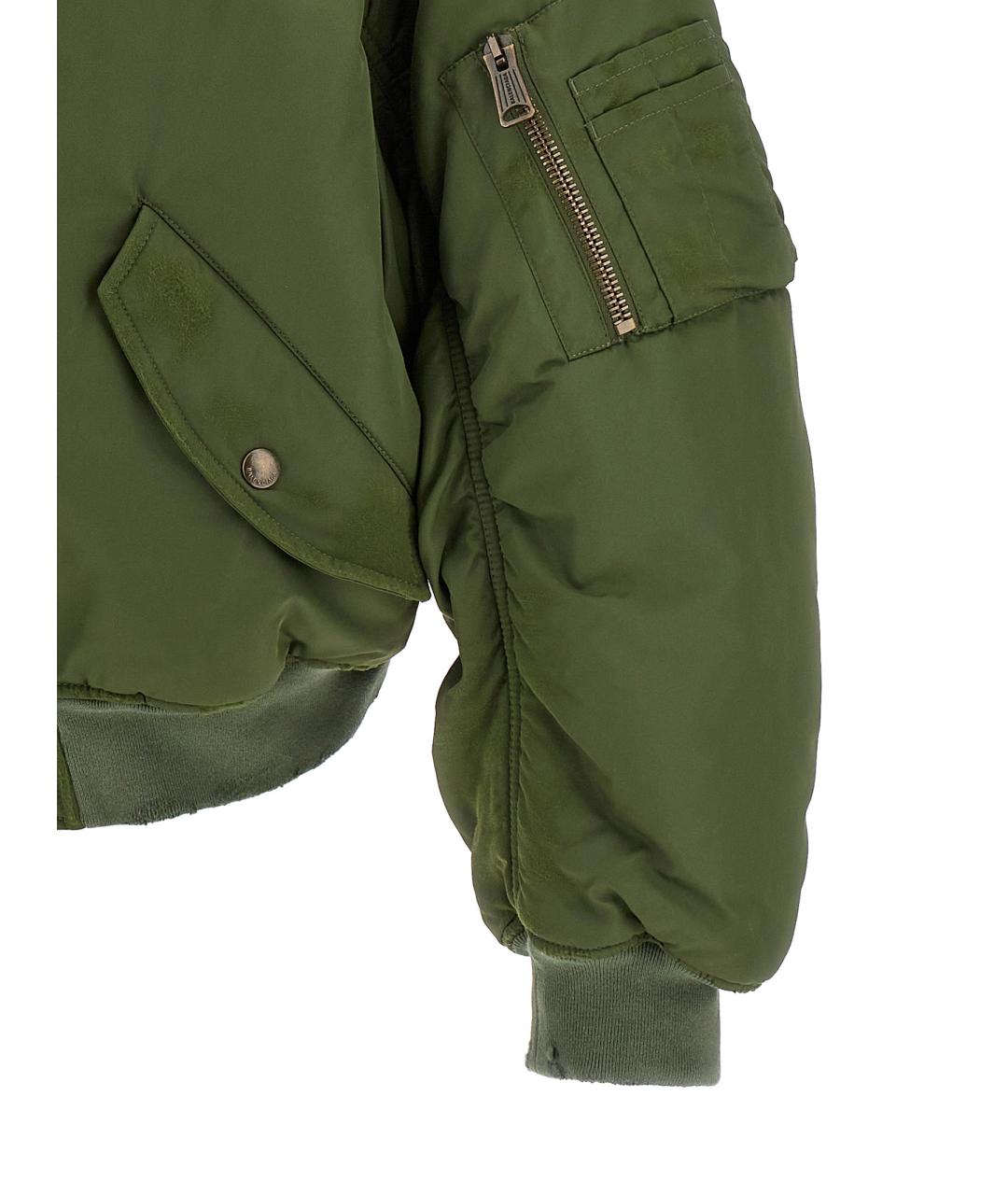 BALENCIAGA Зеленая полиамидовая куртка, фото 4
