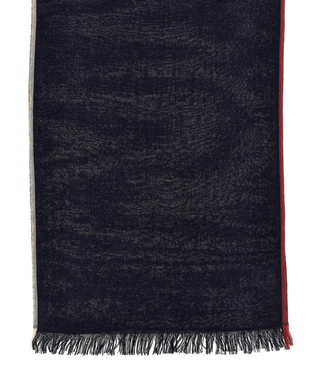 BRUNELLO CUCINELLI Темно-синий кашемировый шарф, фото 2