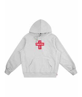 Худи/толстовка SUPREME Hooded sweatshirt cross box logo