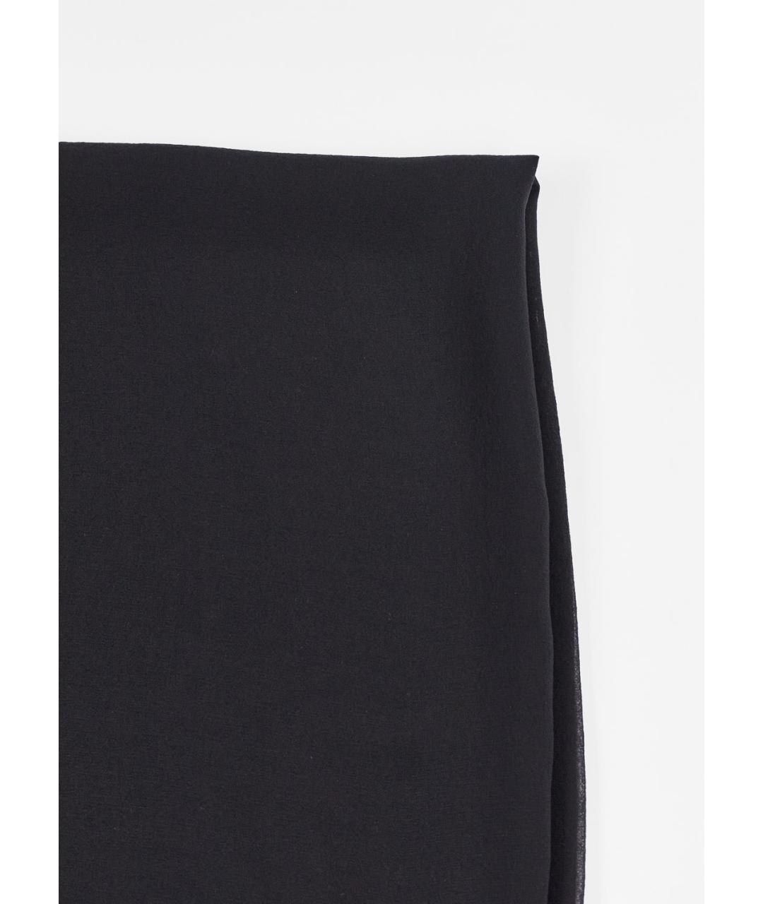 VALENTINO Черный шелковый шарф, фото 2