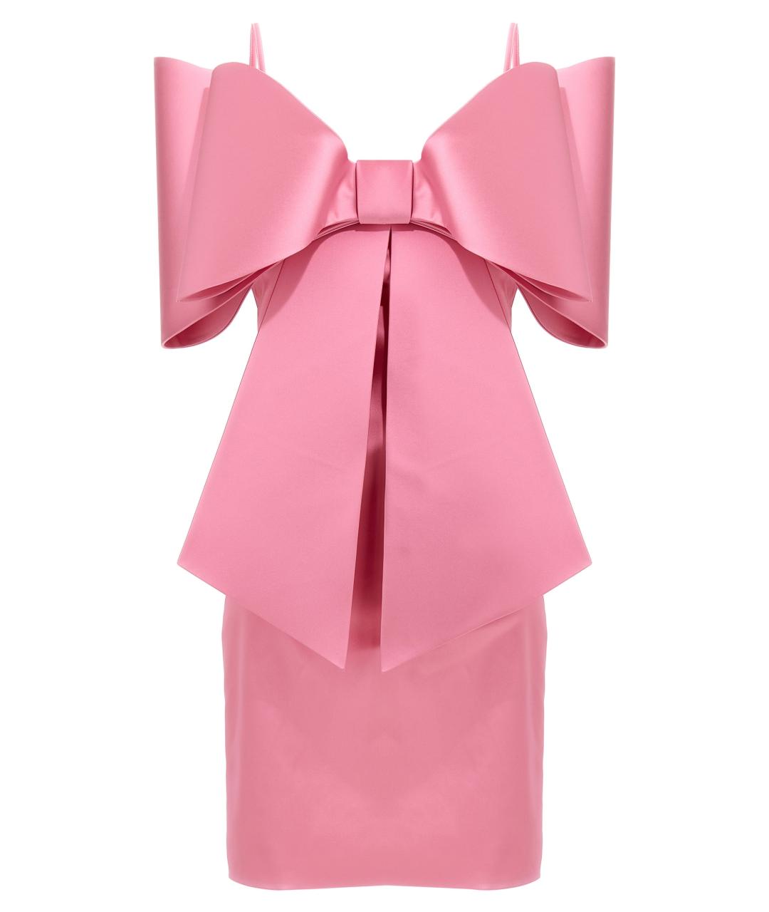 MACH&MACH Розовое ацетатное коктейльное платье, фото 1