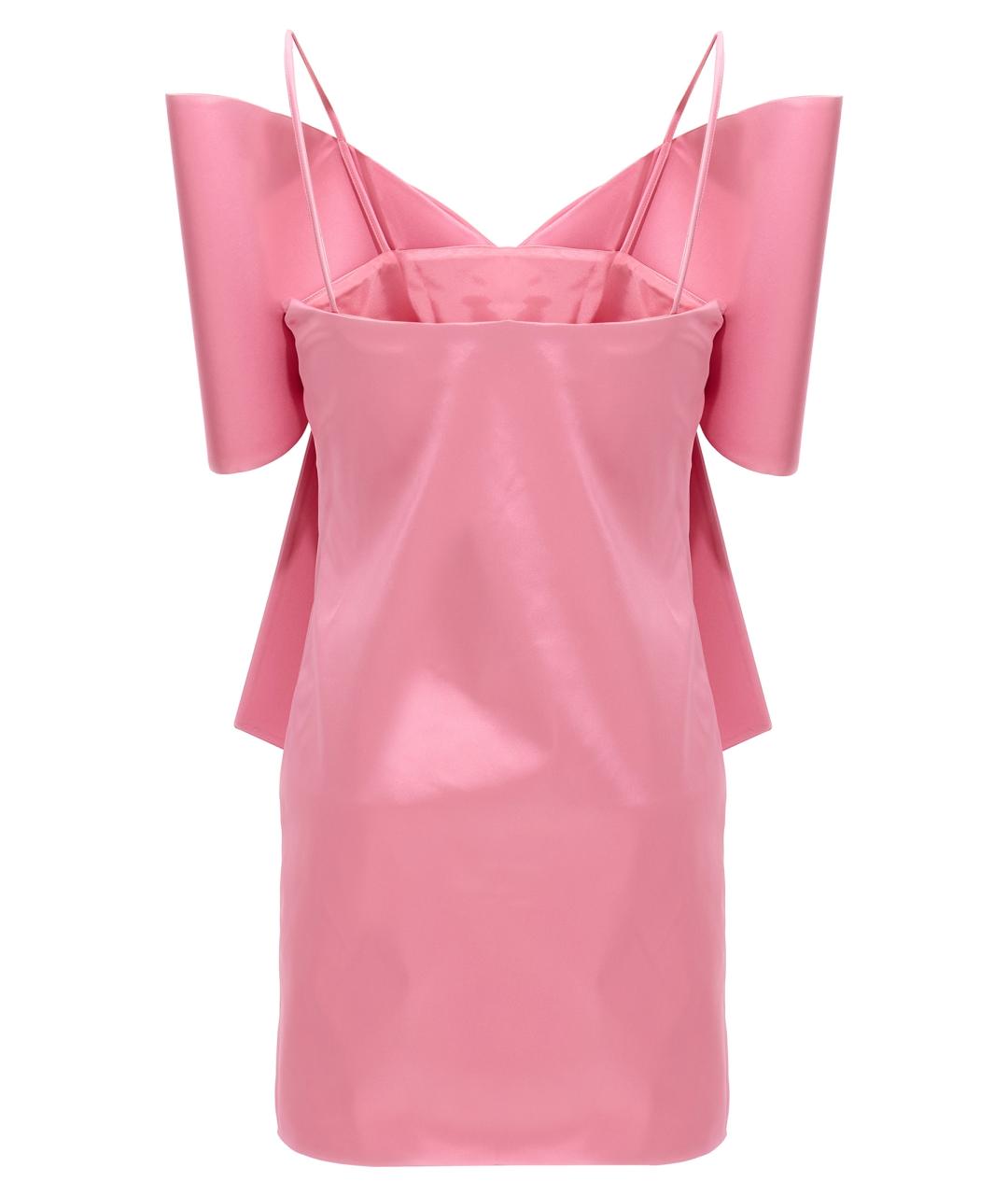 MACH&MACH Розовое ацетатное коктейльное платье, фото 2