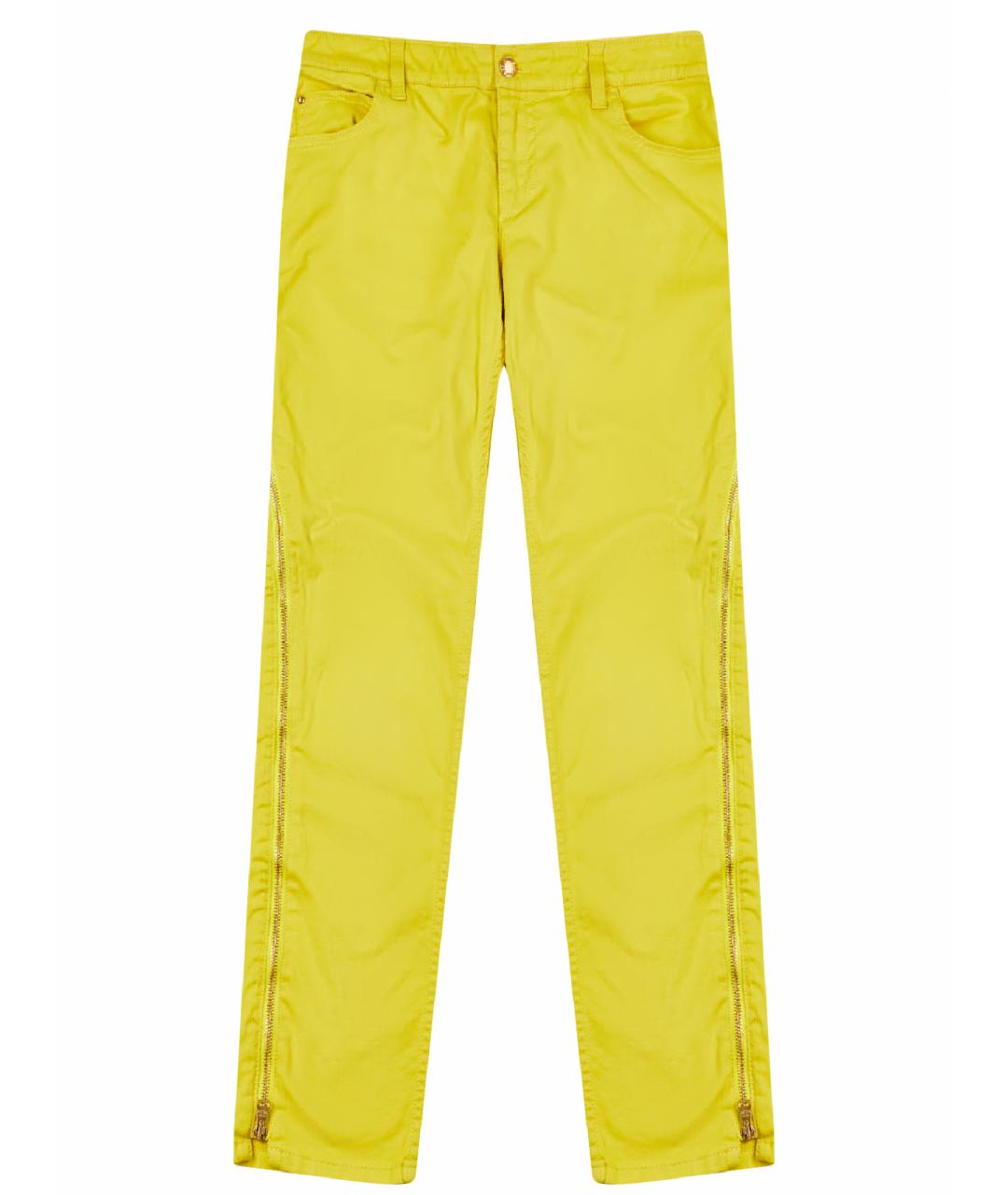 LOUIS VUITTON PRE-OWNED Желтые хлопко-эластановые прямые джинсы, фото 1