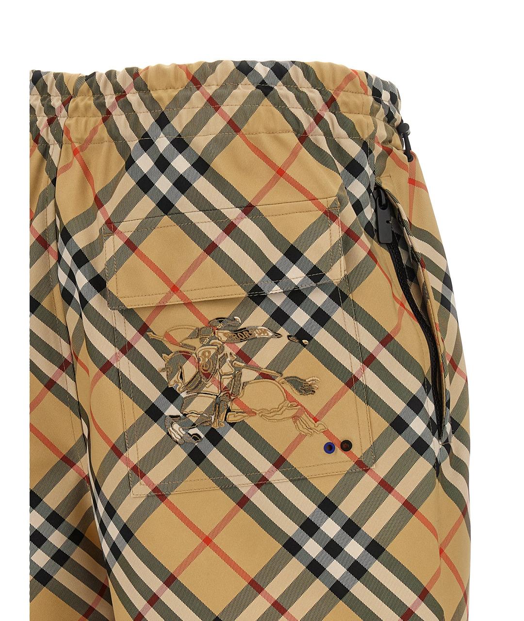 BURBERRY Бежевые полиэстеровые шорты, фото 4
