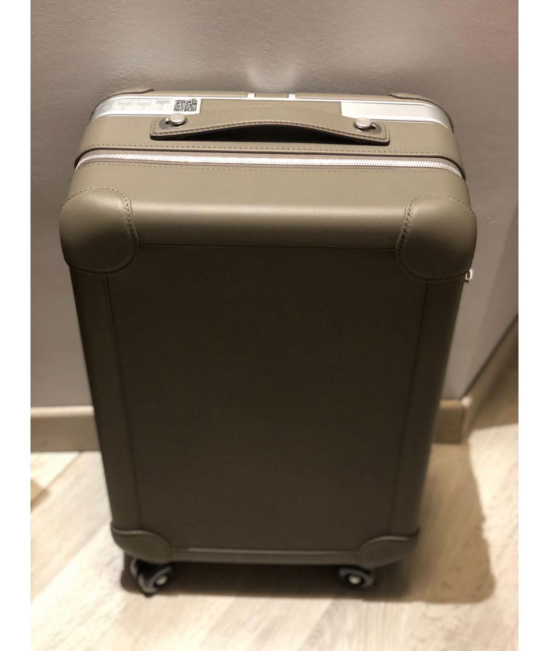 HERMES PRE-OWNED Бежевый кожаный чемодан, фото 2