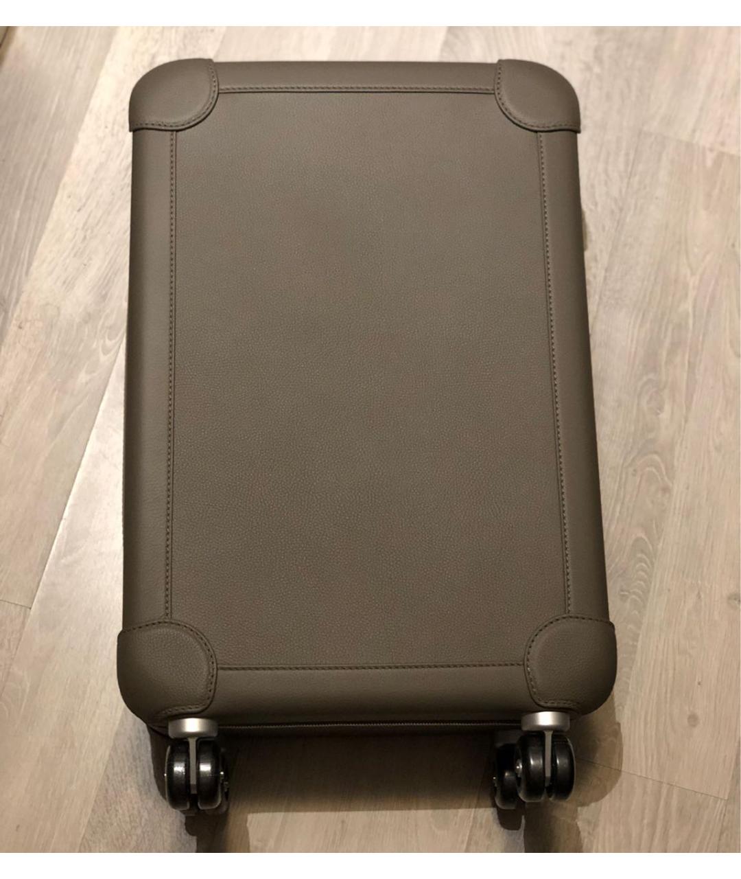 HERMES PRE-OWNED Бежевый кожаный чемодан, фото 5