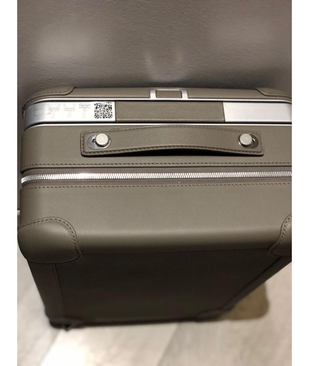 HERMES PRE-OWNED Бежевый кожаный чемодан, фото 4