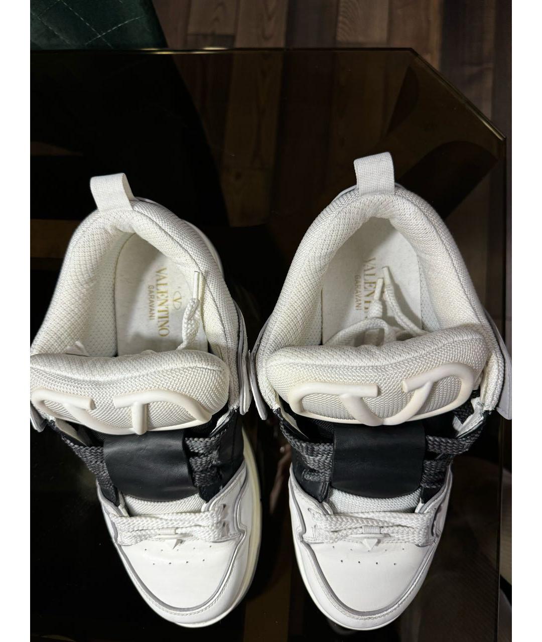 VALENTINO Белые кожаные высокие кроссовки / кеды, фото 3