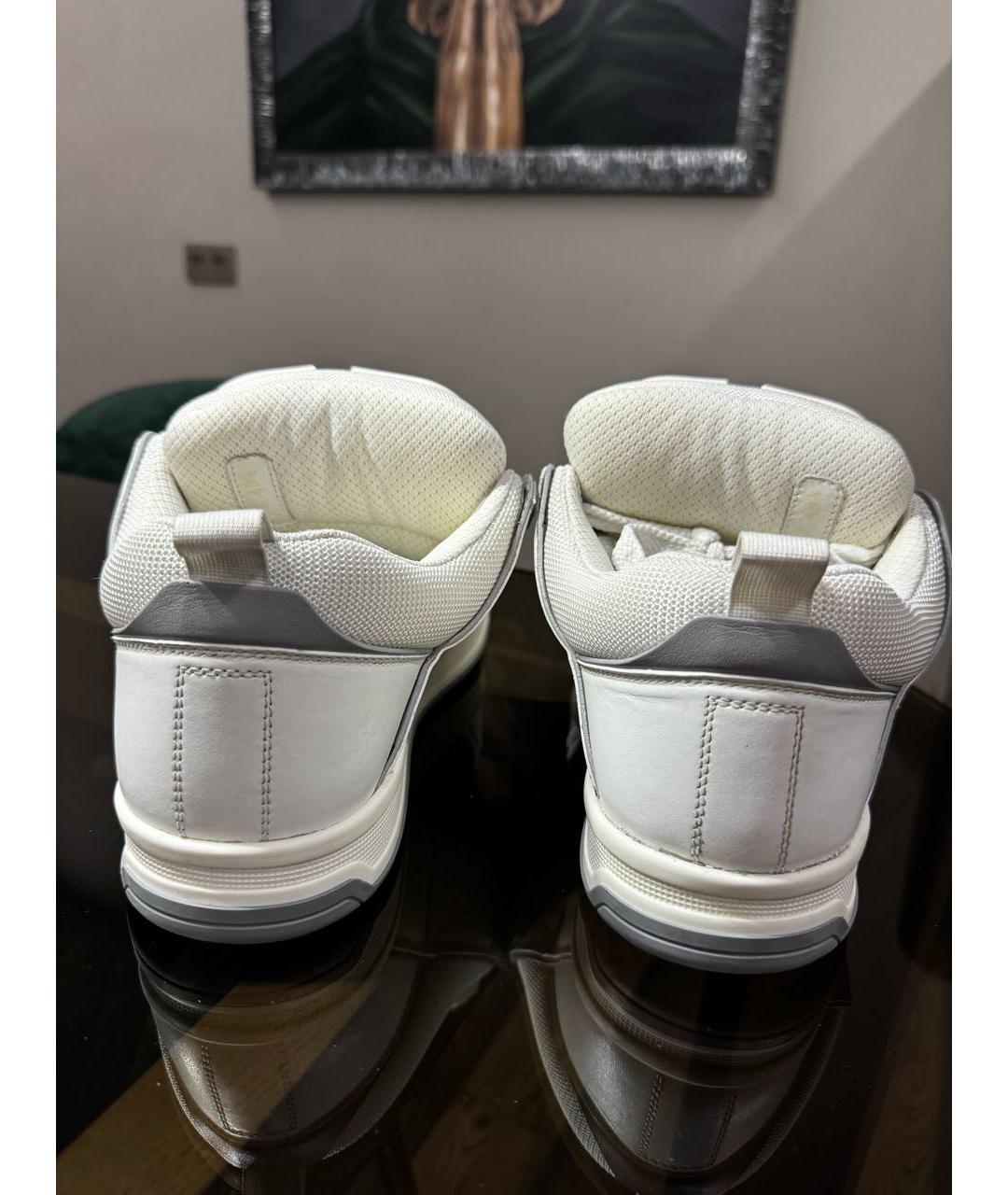VALENTINO Белые кожаные высокие кроссовки / кеды, фото 4