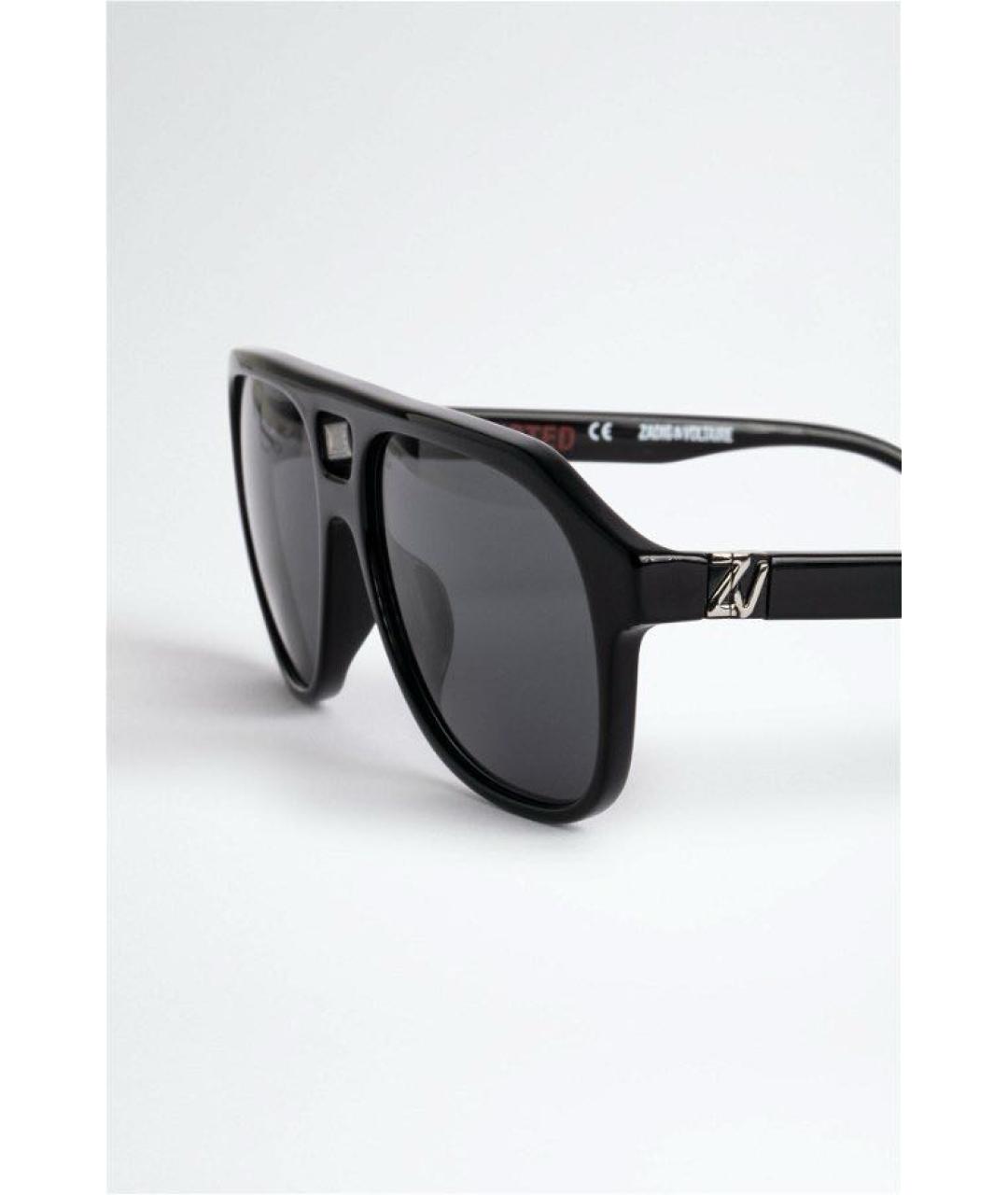 ZADIG & VOLTAIRE Черные пластиковые солнцезащитные очки, фото 2