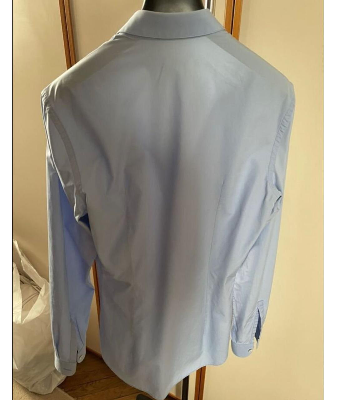 PRADA Голубая хлопковая классическая рубашка, фото 3
