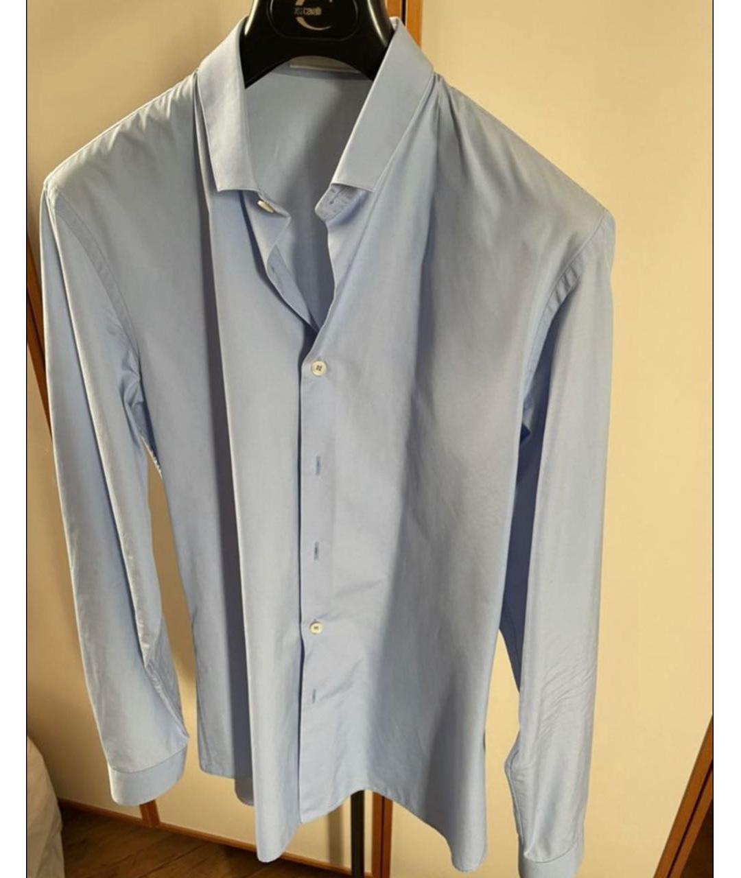 PRADA Голубая хлопковая классическая рубашка, фото 4